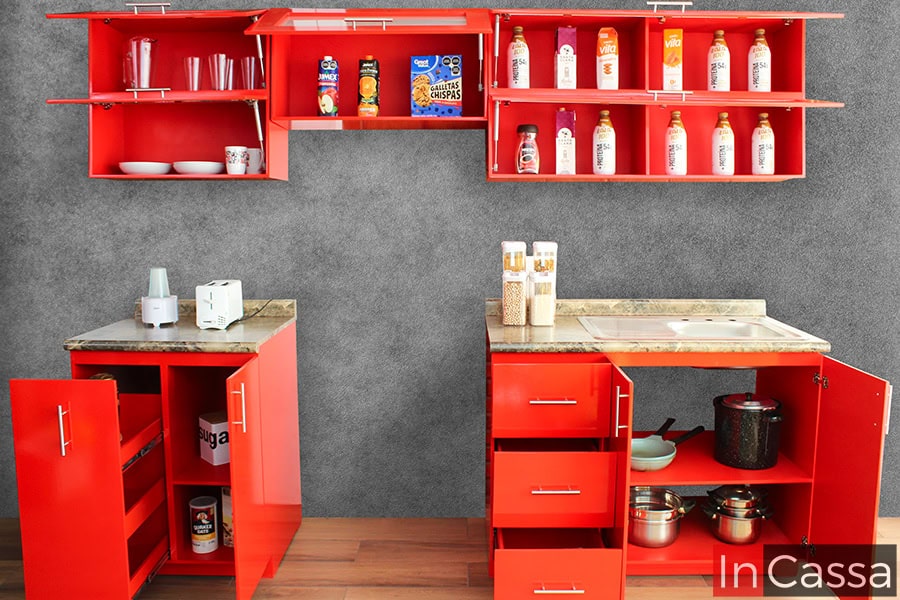 Cocina integral COSTA DE MARFIL 2.70m diseñada para ESTUFA