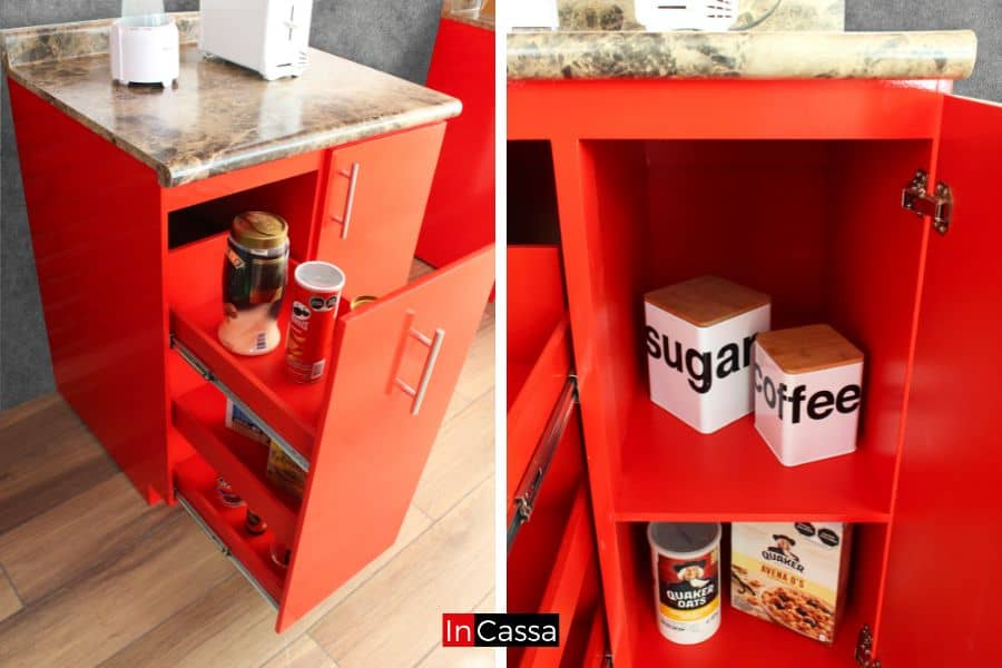 Cocina integral COSTA DE MARFIL 2.70m diseñada para ESTUFA