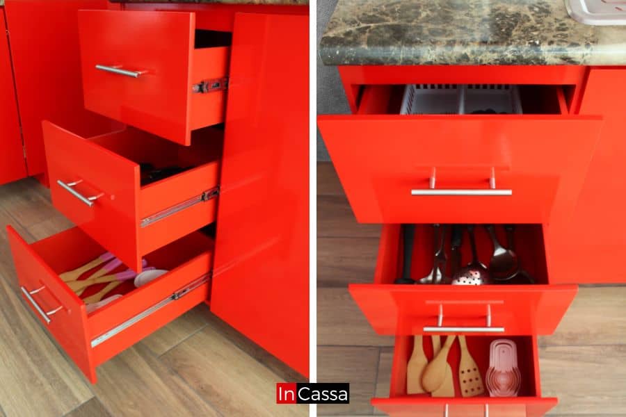 Cocina integral COSTA DE MARFIL 2.70m diseñada para ESTUFA