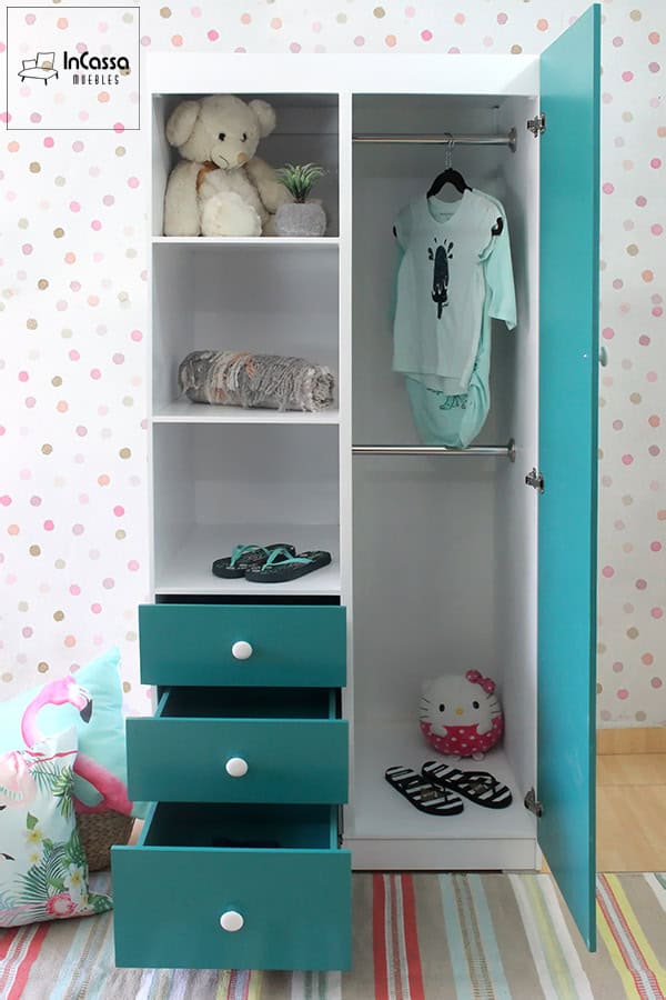 InCassa Muebles Edomex mueblería CDMX Guardarropa Infantil Modelo DENVER 2