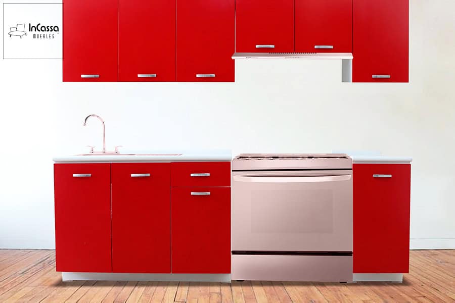 InCassa Muebles Edomex mueblería CDMX Cocina integral DURBAN 2.40m diseñada para ESTUFA 2