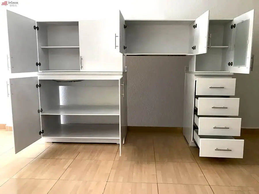 InCassa Muebles Edomex mueblería CDMX Cocina integral ESCOCIA 2.20m diseñada para ESTUFA 3