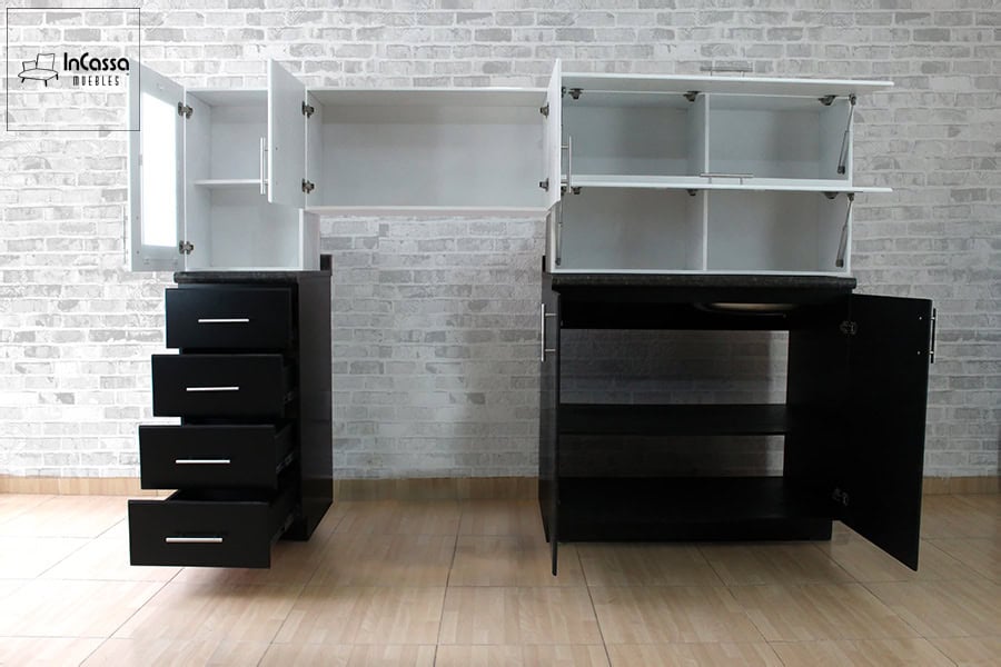 InCassa Muebles Edomex mueblería CDMX Cocina integral ESTAMBUL 2.20m diseñada para ESTUFA 2