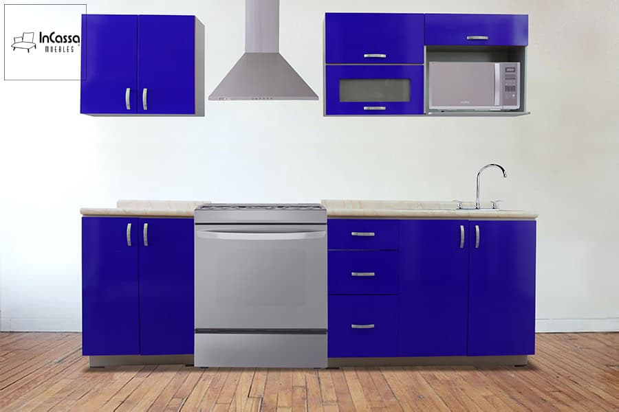 InCassa Muebles Edomex mueblería CDMX Cocina integral GALES 2.60m diseñada para ESTUFA 2
