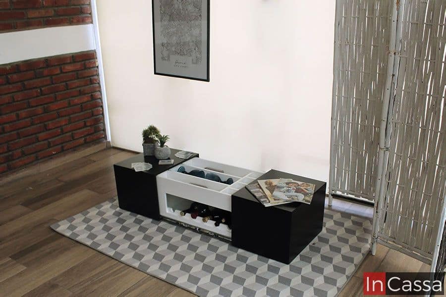 InCassa Muebles Edomex mueblería CDMX Mesa de Centro Cantina expandible Modelo GALWAY 1