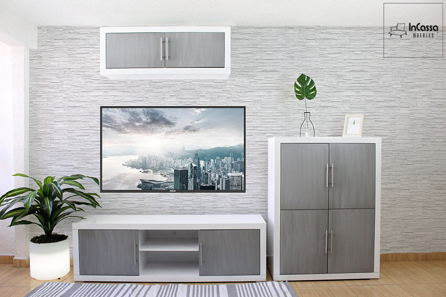 InCassa Muebles Edomex mueblería CDMX Centro de Entretenimiento Vintage Modelo GINEBRA 1