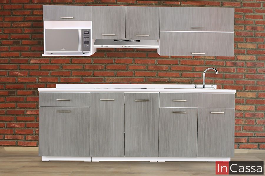 InCassa Muebles Edomex mueblería CDMX Cocina integral GOUDA 2.40m diseñada para PARRILLA 2