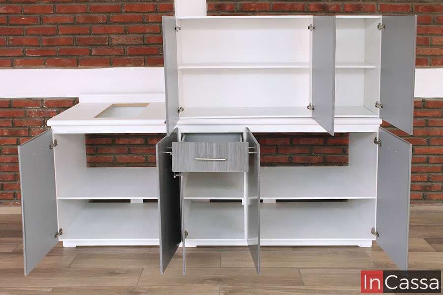 InCassa Muebles Edomex mueblería CDMX Cocina integral HAMBURGO 2m diseñada para PARRILLA 2