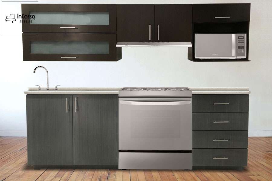 InCassa Muebles Edomex mueblería CDMX Cocina Integral HELSINKI 2.40m diseñada para ESTUFA 1