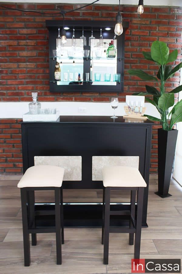 InCassa Muebles Edomex mueblería CDMX Cantina con Bancos Modelo HUASCA 1