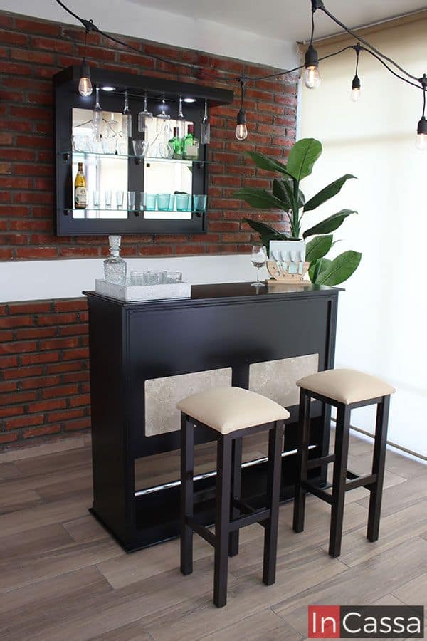 InCassa Muebles Edomex mueblería CDMX Cantina con Bancos Modelo HUASCA 2