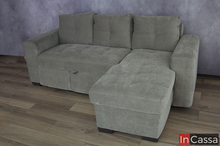 Sofa cama suede gris Modelo HUICHAPAN