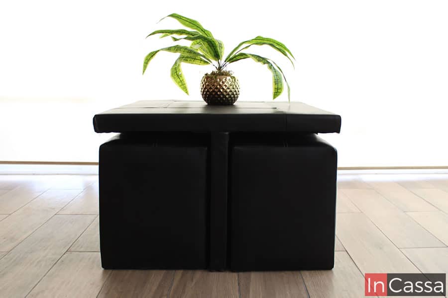 InCassa Muebles Edomex mueblería CDMX Mesa de Centro con 4 Taburetes Modelo JALA 3