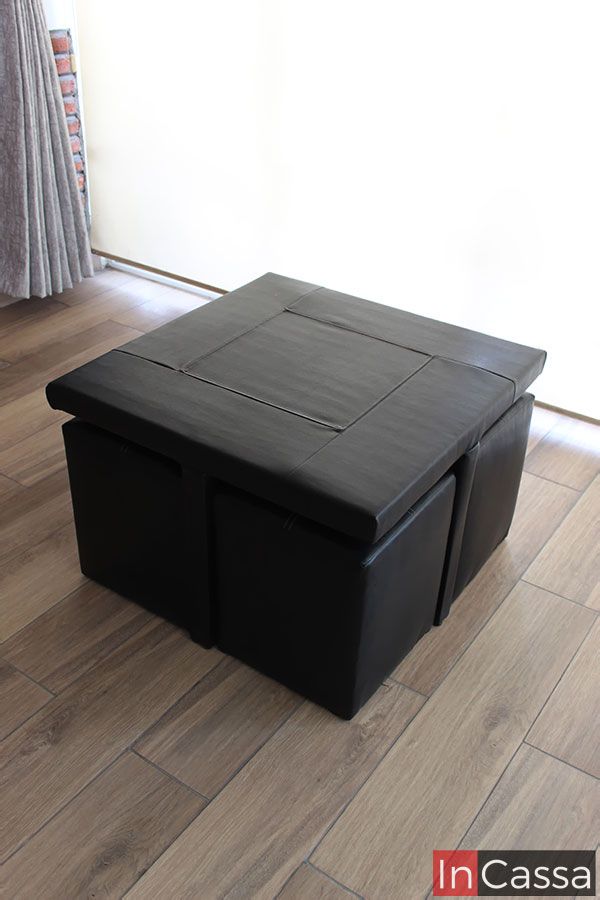 InCassa Muebles Edomex mueblería CDMX Mesa de Centro con 4 Taburetes Modelo JALA 7
