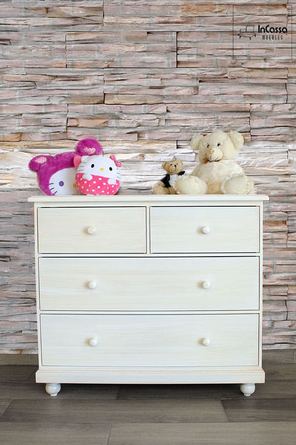 InCassa Muebles Edomex mueblería CDMX Cajonera Infantil Modelo KARY 1