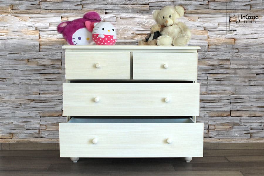 InCassa Muebles Edomex mueblería CDMX Cajonera Infantil Modelo KARY 4