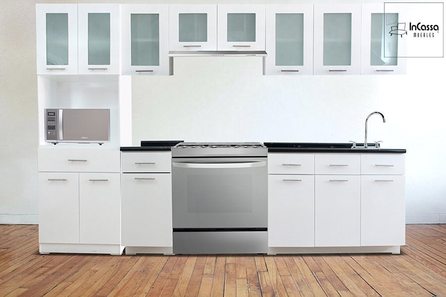 InCassa Muebles Edomex mueblería CDMX Cocina integral KENIA 2.40m diseñada para ESTUFA 1