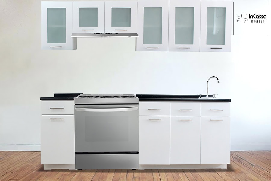 InCassa Muebles Edomex mueblería CDMX Cocina integral KENIA 2.40m diseñada para ESTUFA 2