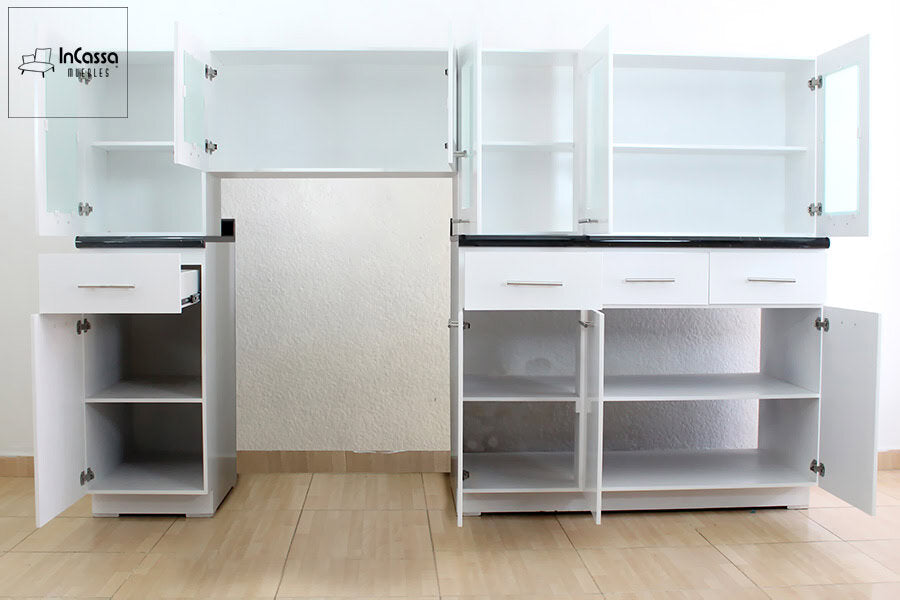 InCassa Muebles Edomex mueblería CDMX Cocina integral KENIA 2.40m diseñada para ESTUFA 3
