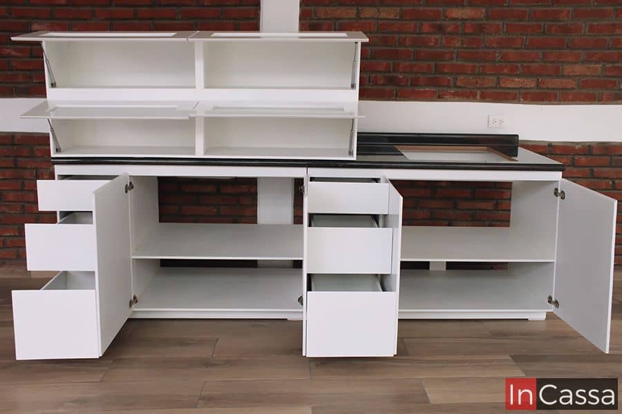 InCassa Muebles Edomex mueblería CDMX Cocina integral LAURENT 2.50m diseñada para PARRILLA 2