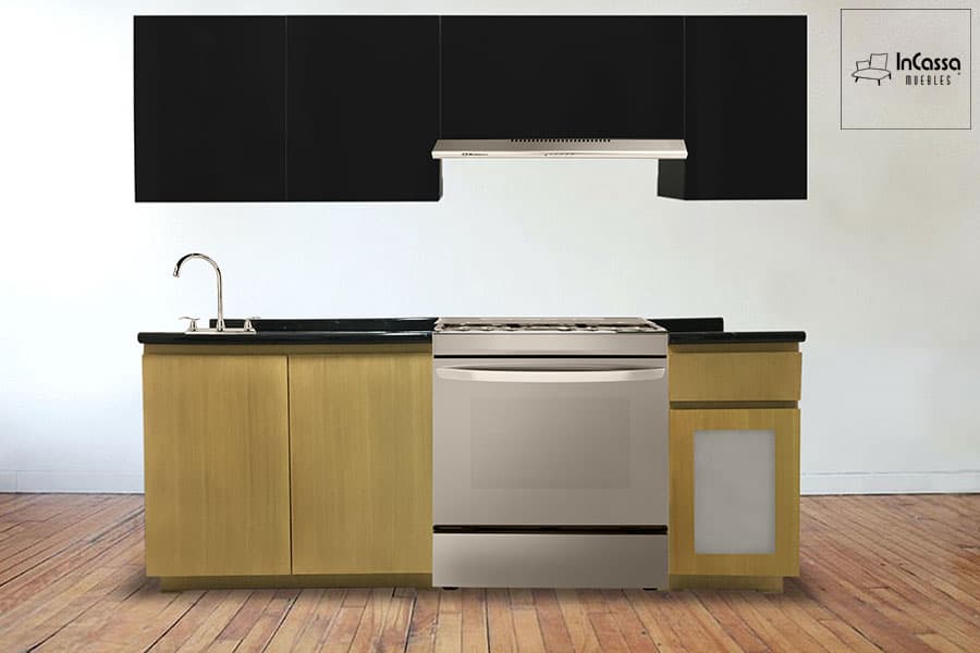 InCassa Muebles Edomex mueblería CDMX Cocina integral LAYTON 2.20m diseñada para ESTUFA 1