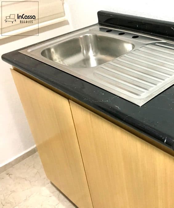 InCassa Muebles Edomex mueblería CDMX Cocina integral LAYTON 2.20m diseñada para PARRILLA 2