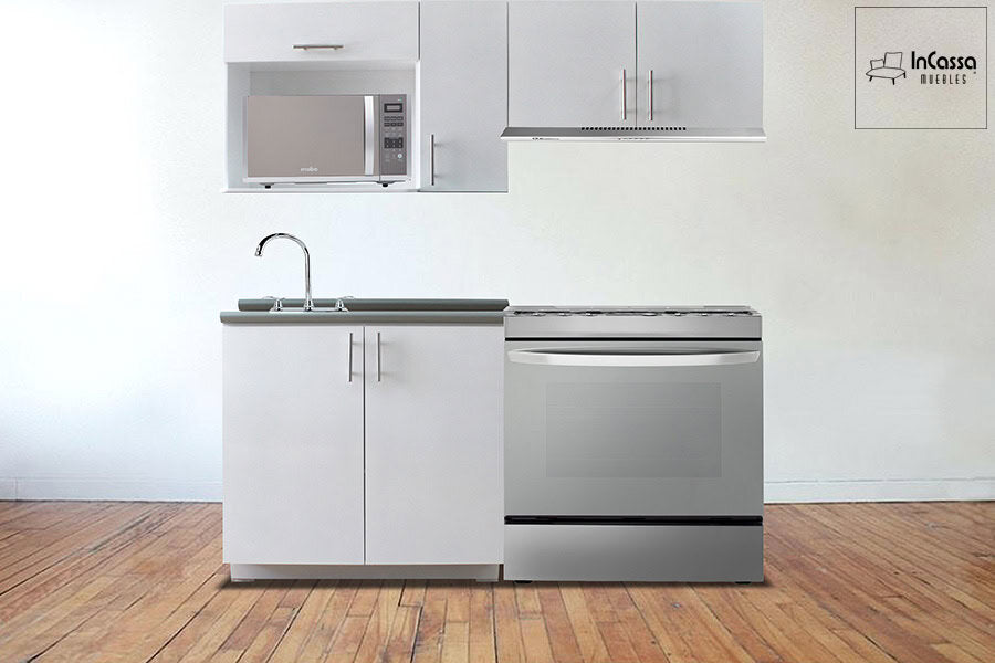InCassa Muebles Edomex mueblería CDMX Cocina integral LUTON 1.70m diseñada para ESTUFA 1