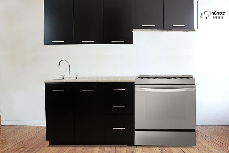InCassa Muebles Cocina integral MALIBÚ 2m diseñada para ESTUFA 1