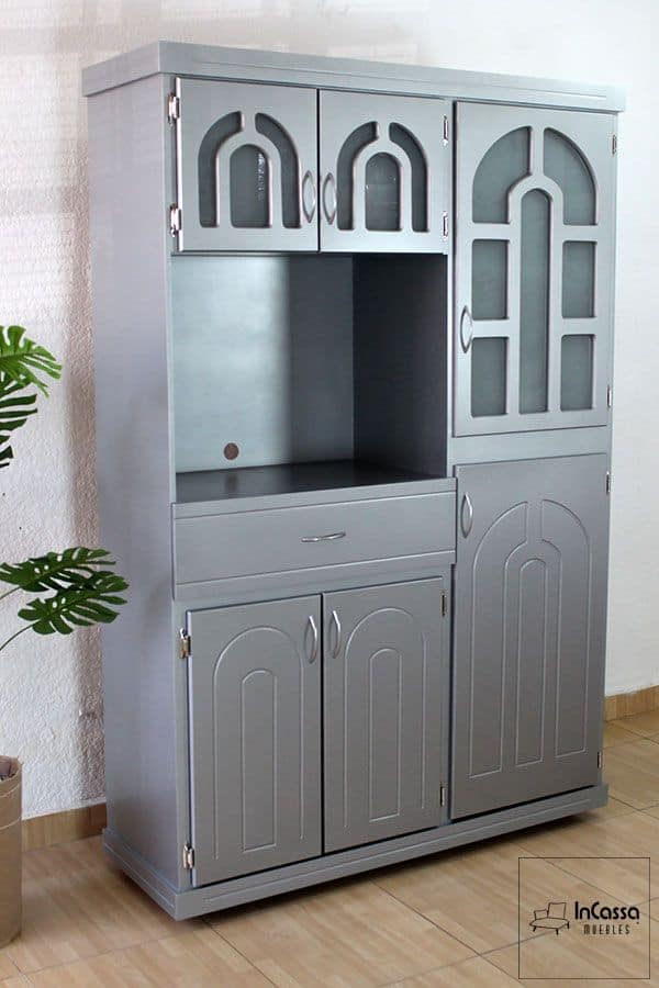 InCassa Muebles Edomex mueblería CDMX Alacena para Microondas Modelo MALDONADO 2