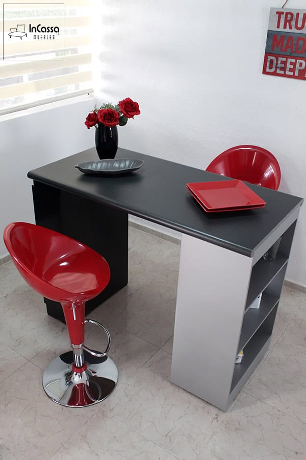 InCassa Muebles Edomex mueblería CDMX Isla Minimalista para Cocina con Bancos Modelo Mali Glover 2