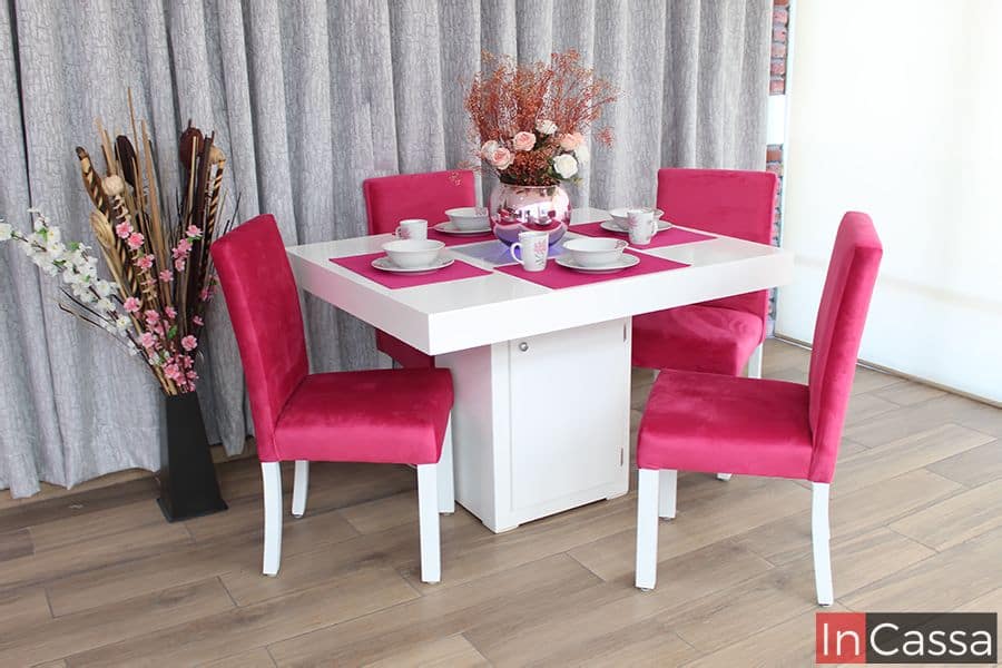 InCassa Muebles Edomex mueblería CDMX Comedor con luz 4 personas Modelo MAPIMI 1