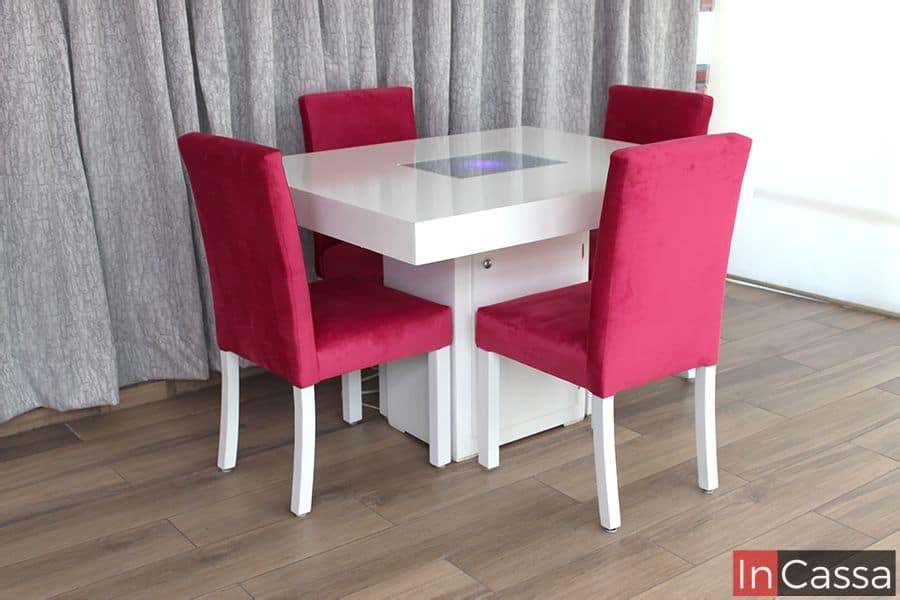 InCassa Muebles Edomex mueblería CDMX Comedor con luz 4 personas Modelo MAPIMI 10