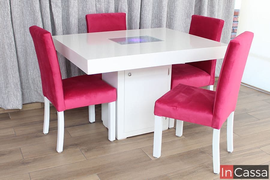 InCassa Muebles Edomex mueblería CDMX Comedor con luz 4 personas Modelo MAPIMI 11