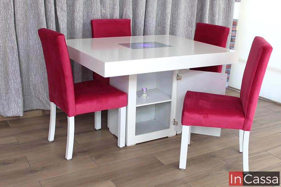 InCassa Muebles Edomex mueblería CDMX Comedor con luz 4 personas Modelo MAPIMI 12