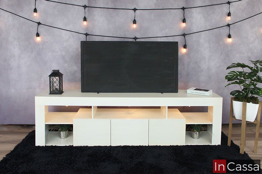 InCassa Muebles Edomex mueblería CDMX Centro de Entretenimiento con luz vintage Modelo MINNESOTA 1