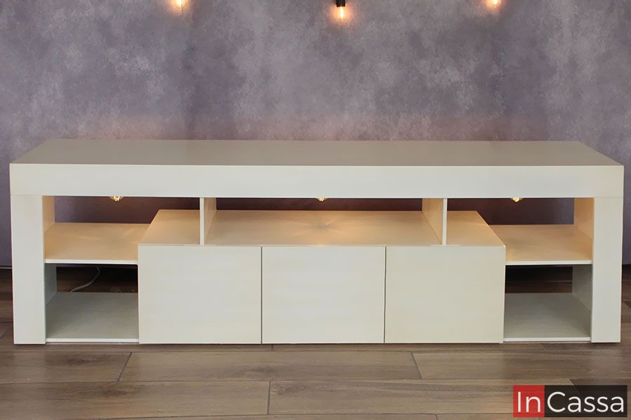 InCassa Muebles Edomex mueblería CDMX Centro de Entretenimiento con luz vintage Modelo MINNESOTA 3