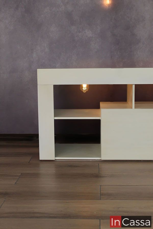 InCassa Muebles Edomex mueblería CDMX Centro de Entretenimiento con luz vintage Modelo MINNESOTA 4