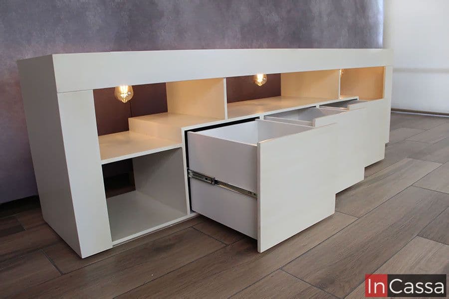 InCassa Muebles Edomex mueblería CDMX Centro de Entretenimiento con luz vintage Modelo MINNESOTA 7