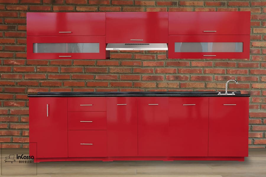 InCassa Muebles Edomex mueblería CDMX Cocina Integral MONTEVIDEO 2.90m diseñada para PARRILLA 1