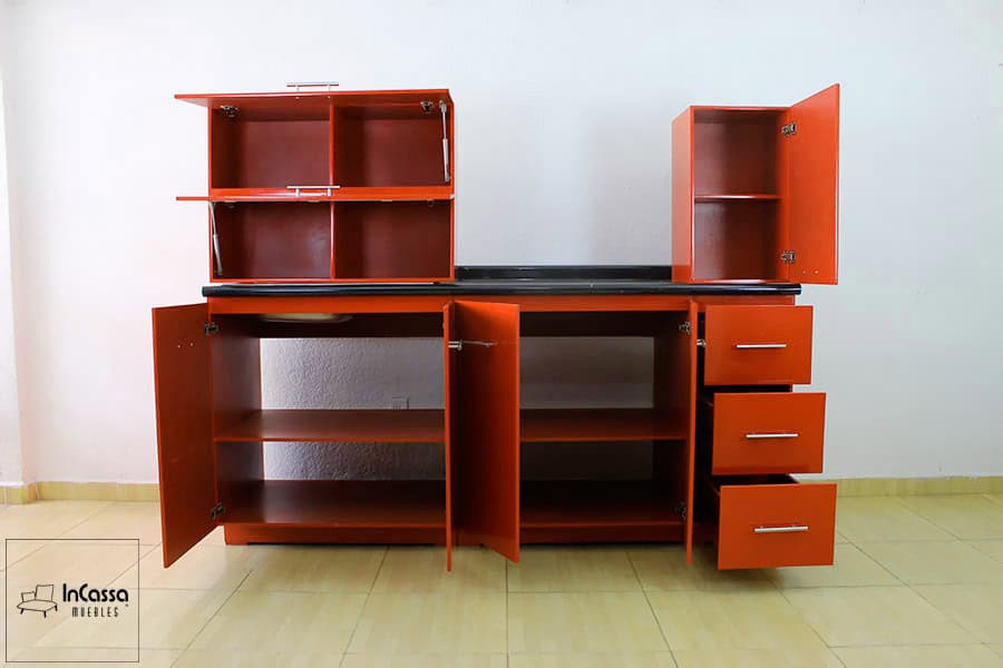 InCassa Muebles Edomex mueblería CDMX Cocina integral NASHVILLE 2.10m diseñada para PARRILLA 2