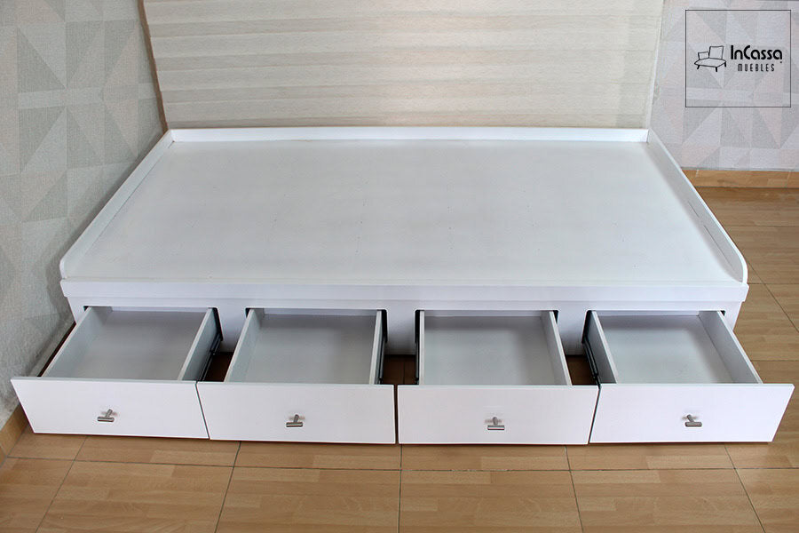 InCassa Muebles Edomex mueblería CDMX Base Infantil con Cajones Modelo NOA 7
