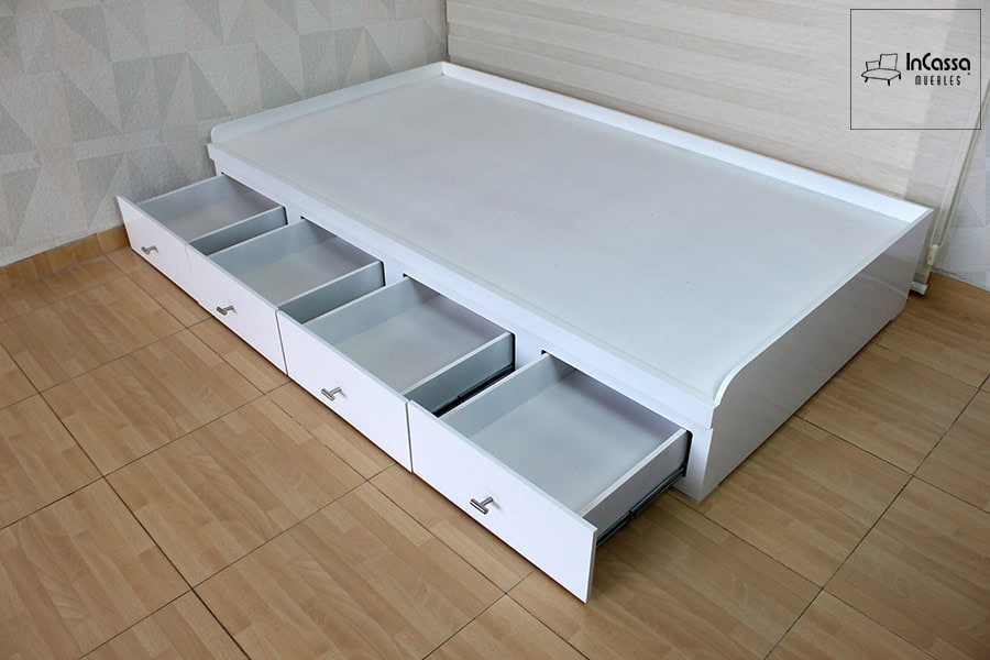 InCassa Muebles Edomex mueblería CDMX Base Infantil con Cajones Modelo NOA 8