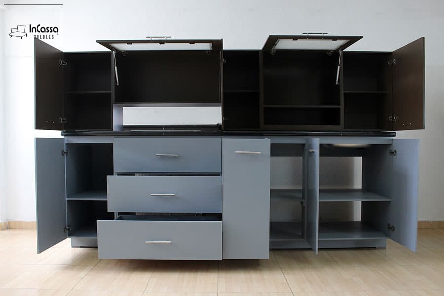 InCassa Muebles Edomex mueblería CDMX Cocina integral ORENSE 2.50m diseñada para PARRILLA 2