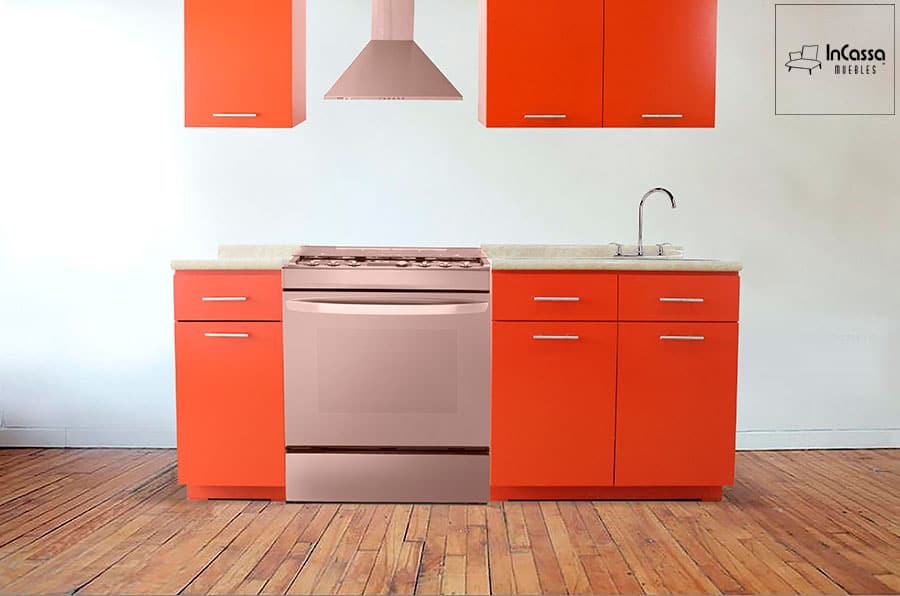 InCassa Muebles Edomex mueblería CDMX Cocina integral PHOENIX 2.10m diseñada para ESTUFA 1