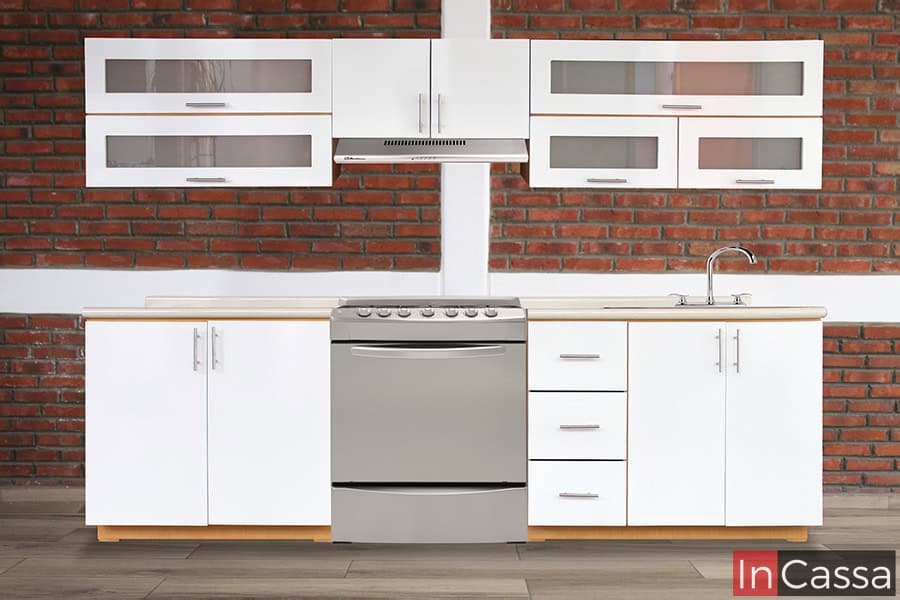 InCassa Muebles Edomex mueblería CDMX Cocina integral PROVENZA 2.90m diseñada para ESTUFA 1