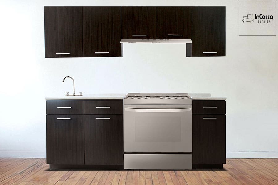 InCassa Muebles Edomex mueblería CDMX Cocina integral PALESTINA 2.10m diseñada para ESTUFA 1