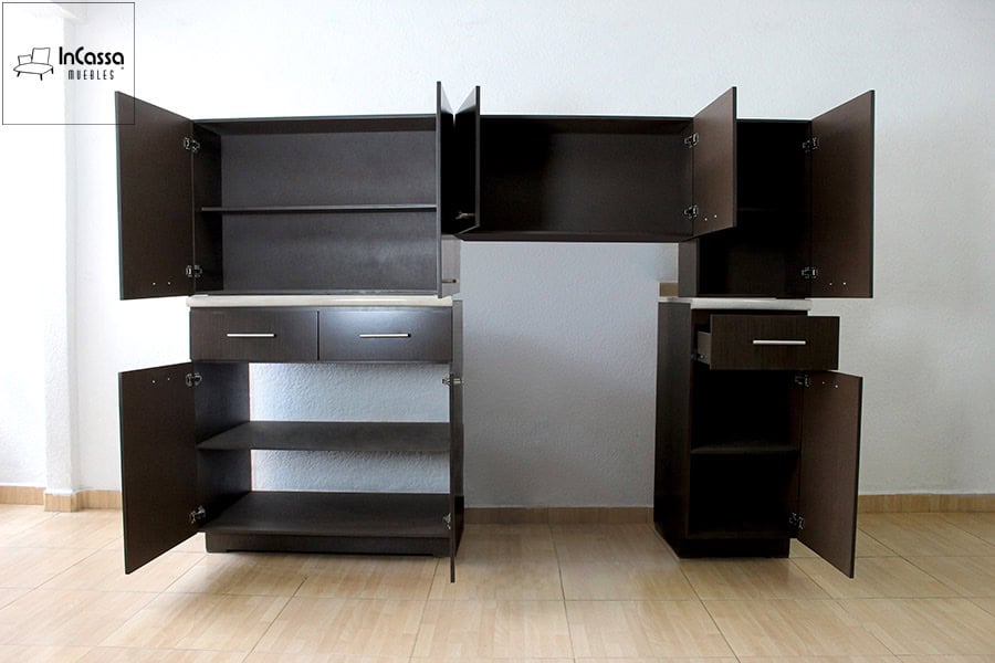 InCassa Muebles Edomex mueblería CDMX Cocina integral PALESTINA 2.10m diseñada para ESTUFA 2