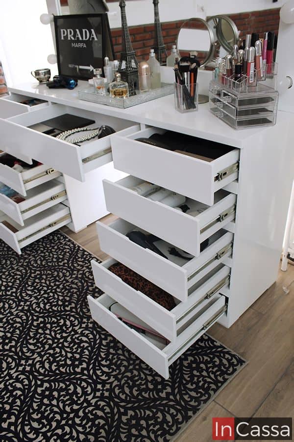 InCassa Muebles Edomex mueblería CDMX Tocador JUMBO con 18 focos Modelo PARÍS 2