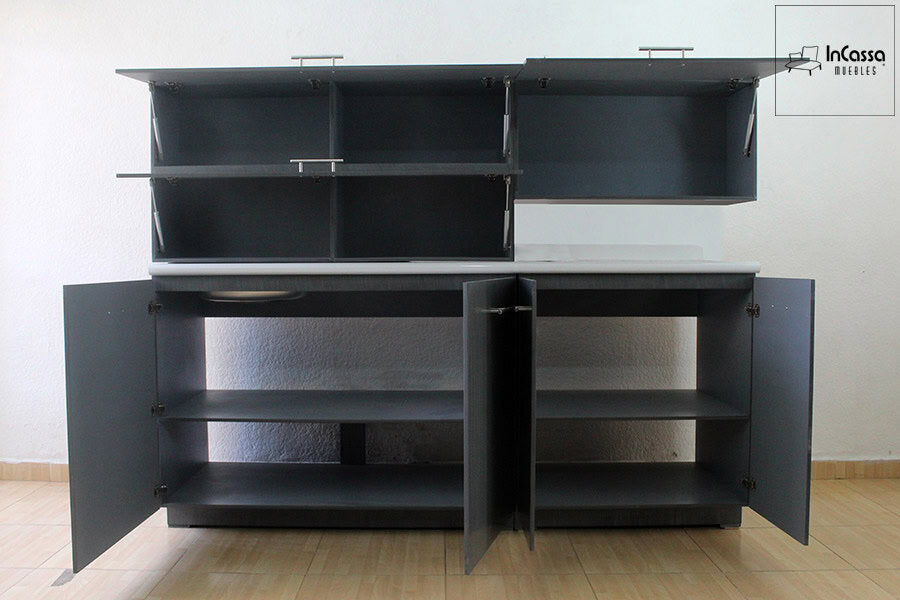InCassa Muebles Edomex mueblería CDMX Cocina integral PISA 2m diseñada para PARRILLA 3