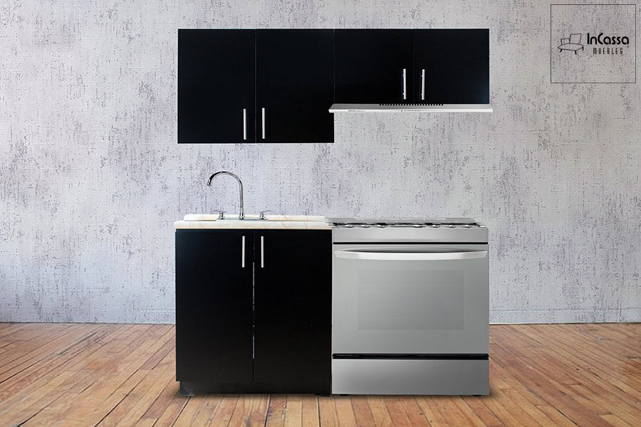 InCassa Muebles Edomex mueblería CDMX Cocina integral PREVEZA 1.60m diseñada para ESTUFA 6